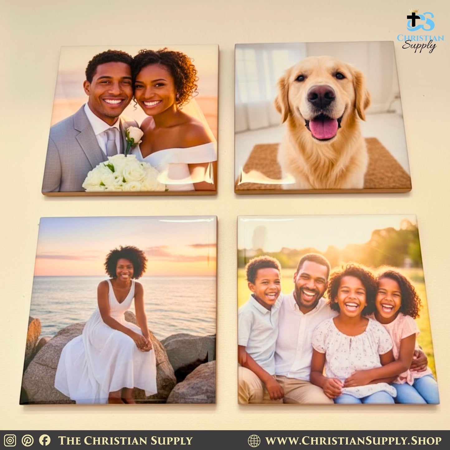 Coasters with Coaster Holders (Set of 24 Coasters with 6 Holders)