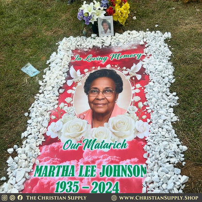 Custom Outdoor Memorial Blanket for Graveside Remembrance and Legacy