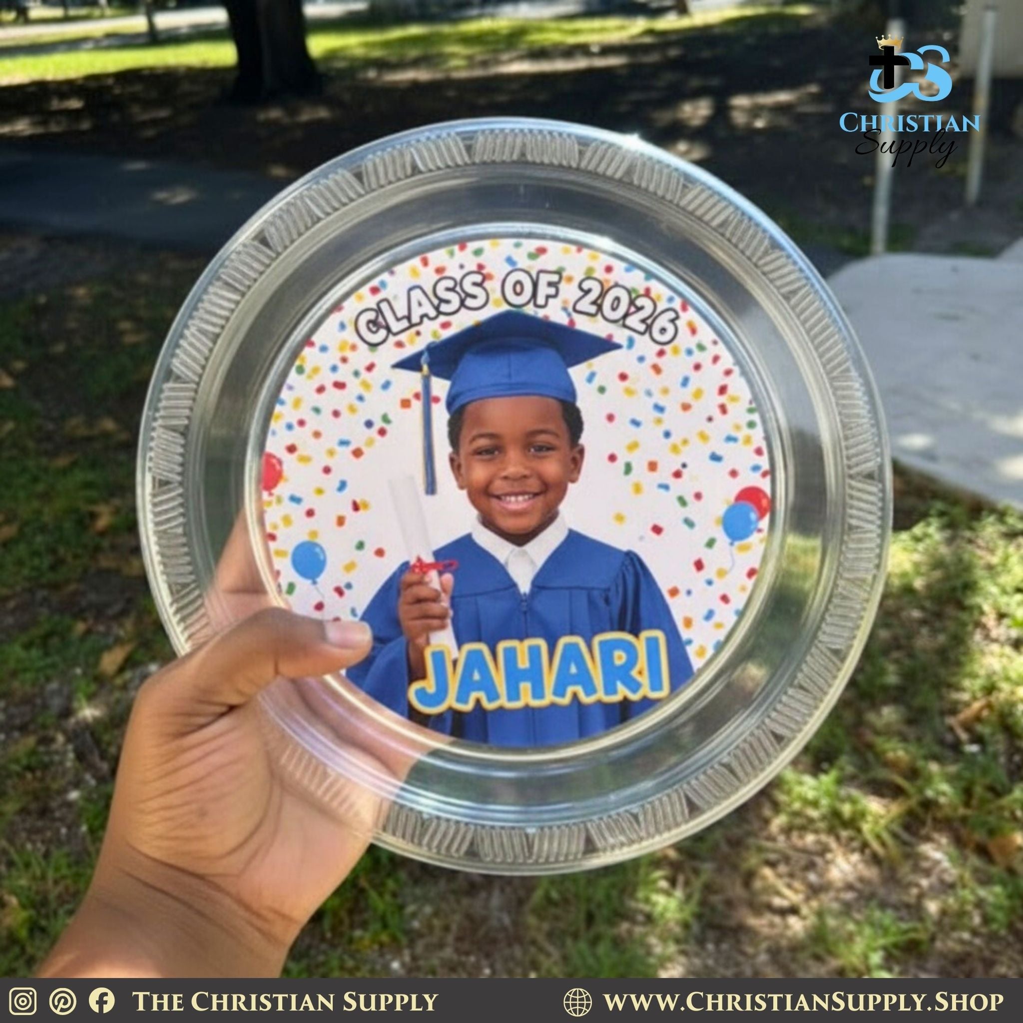 Custom Party Plates with Personalized Design – 7" Dessert or 10" Dinner Plates