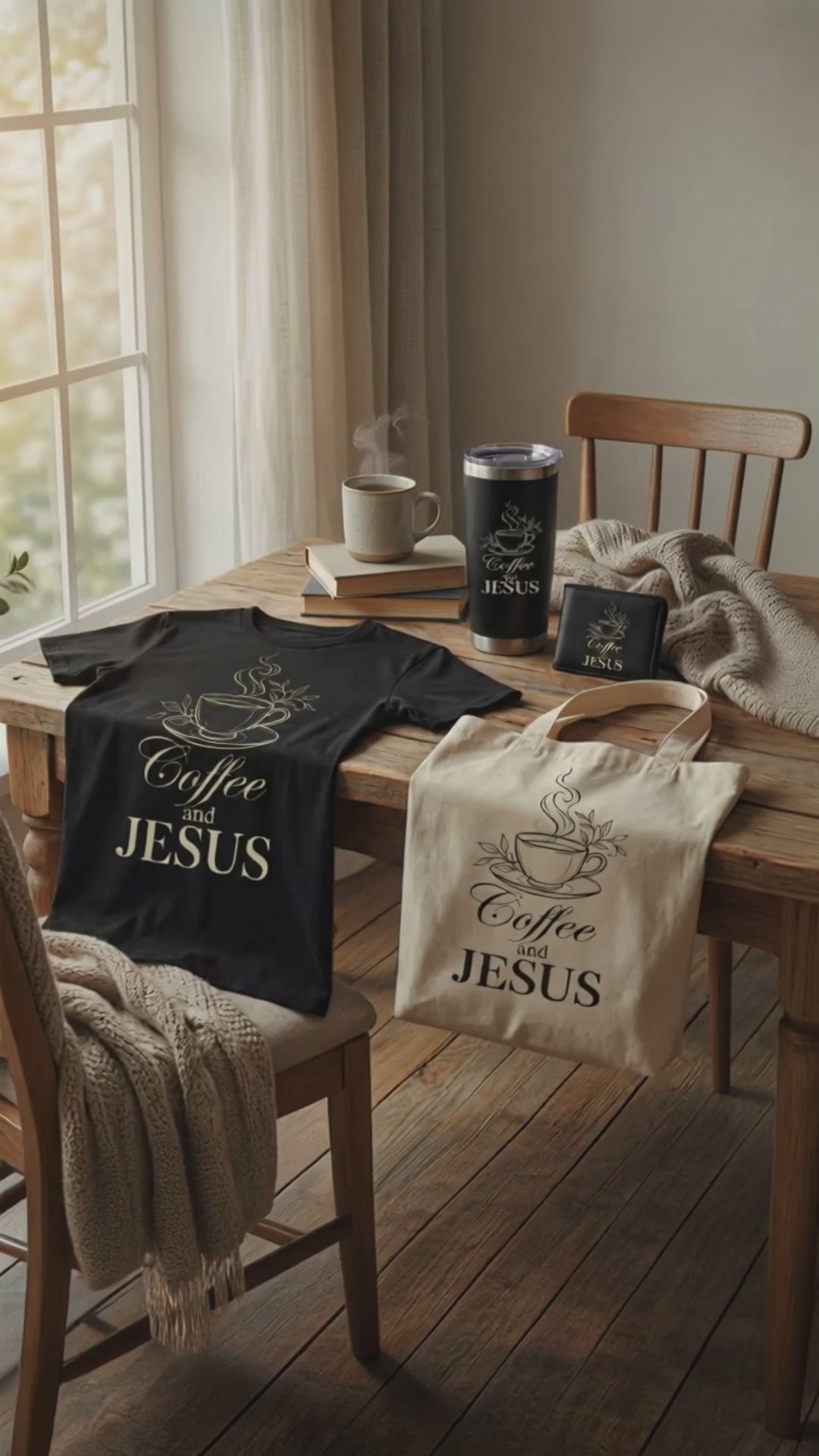 Coffee and Jesus T‑Shirt – Faith & Fellowship Morning Tee