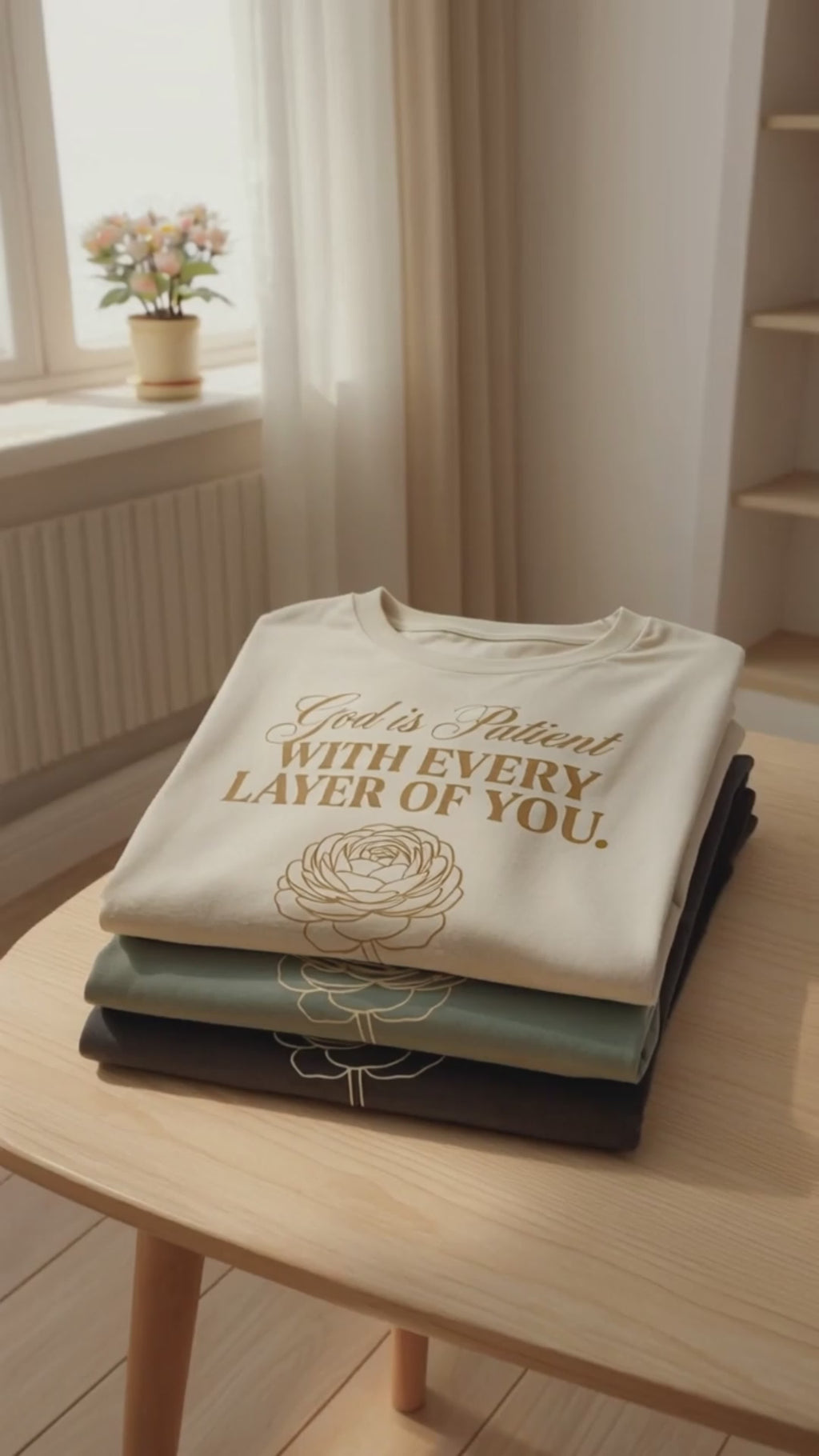 God Is Patient With Every Layer of You T‑Shirt – Grace & Growth Christian Tee