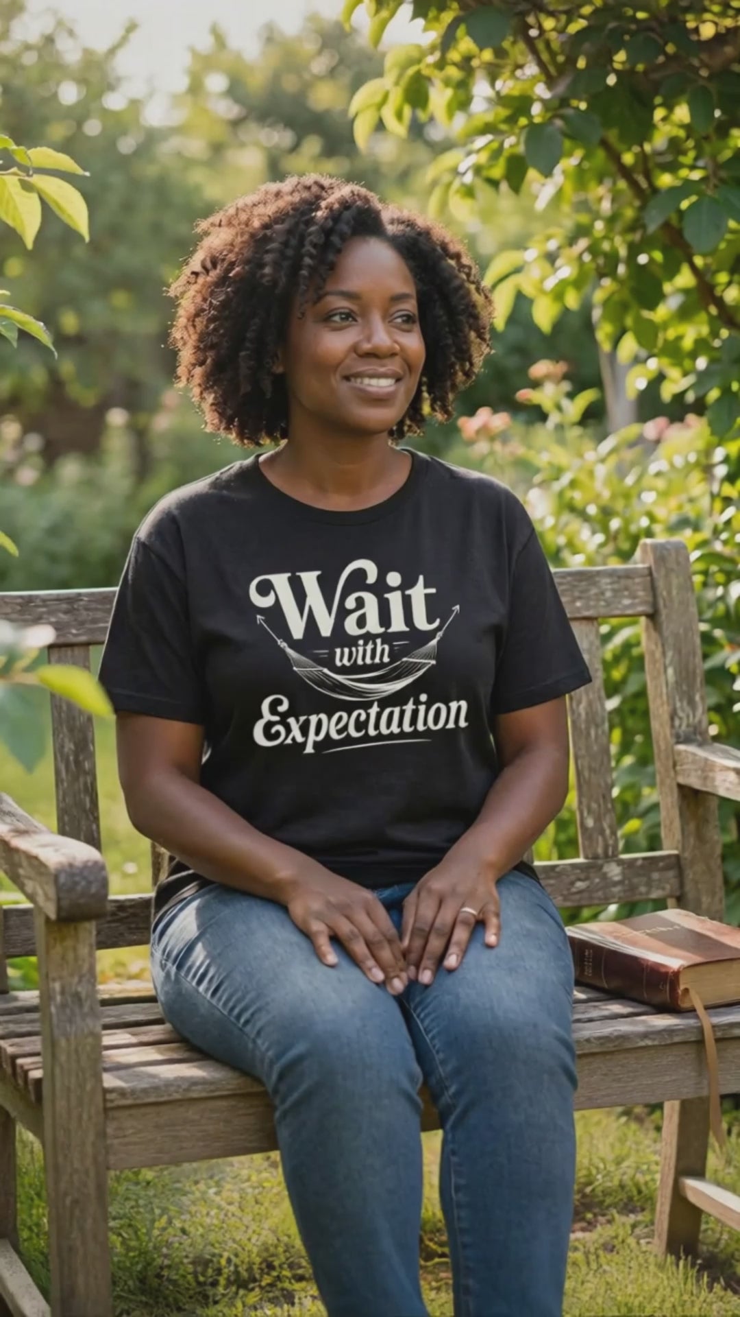 Wait With Expectation – Restful Trust Design Christian Tee Shirt
