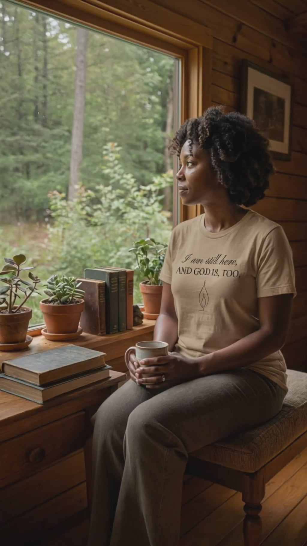 I Am Still Here, And God Is Too – Encouragement Christian T‑Shirt