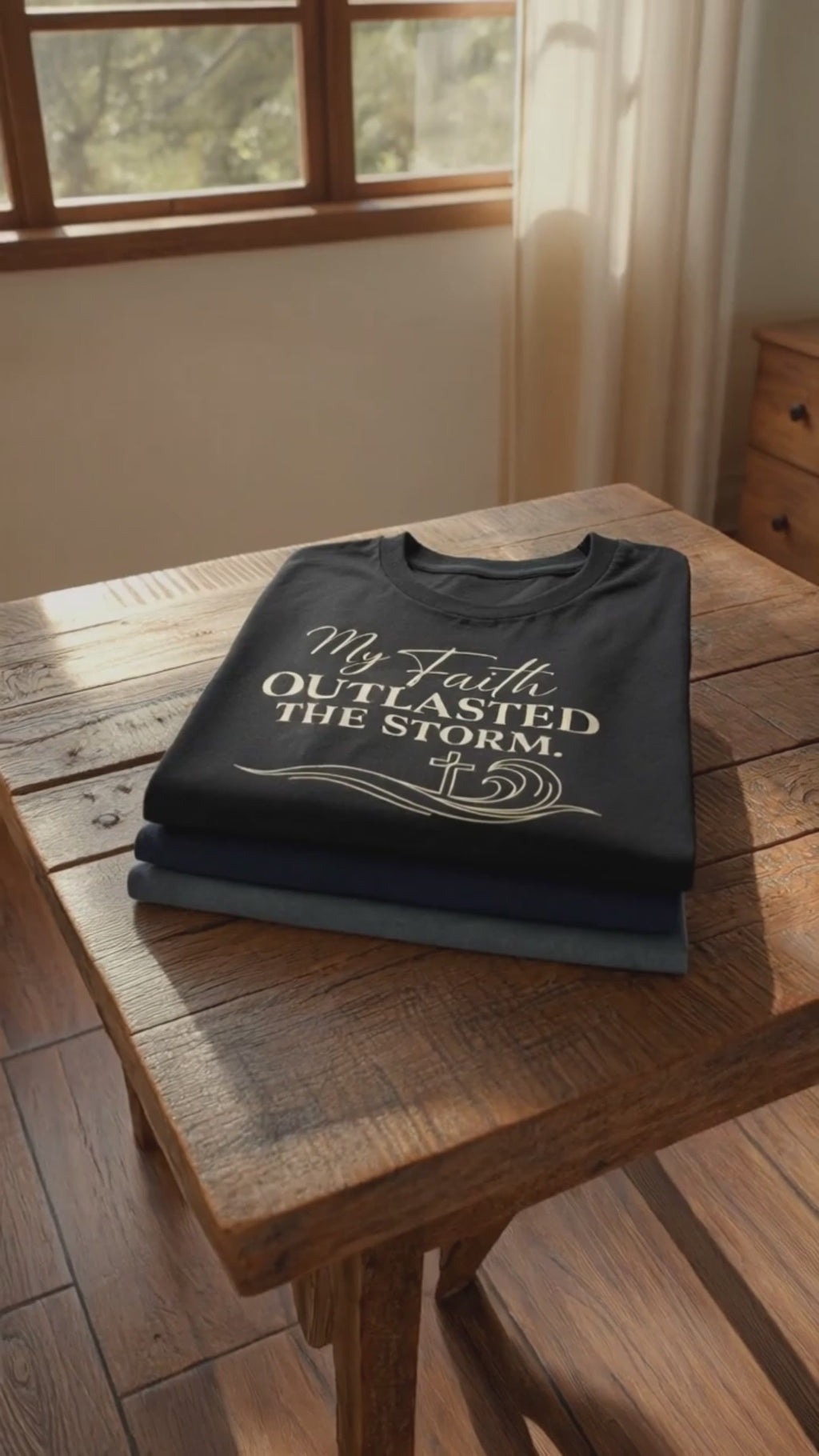 My Faith Outlasted the Storm T‑Shirt – Resilience & Victory Christian Tee