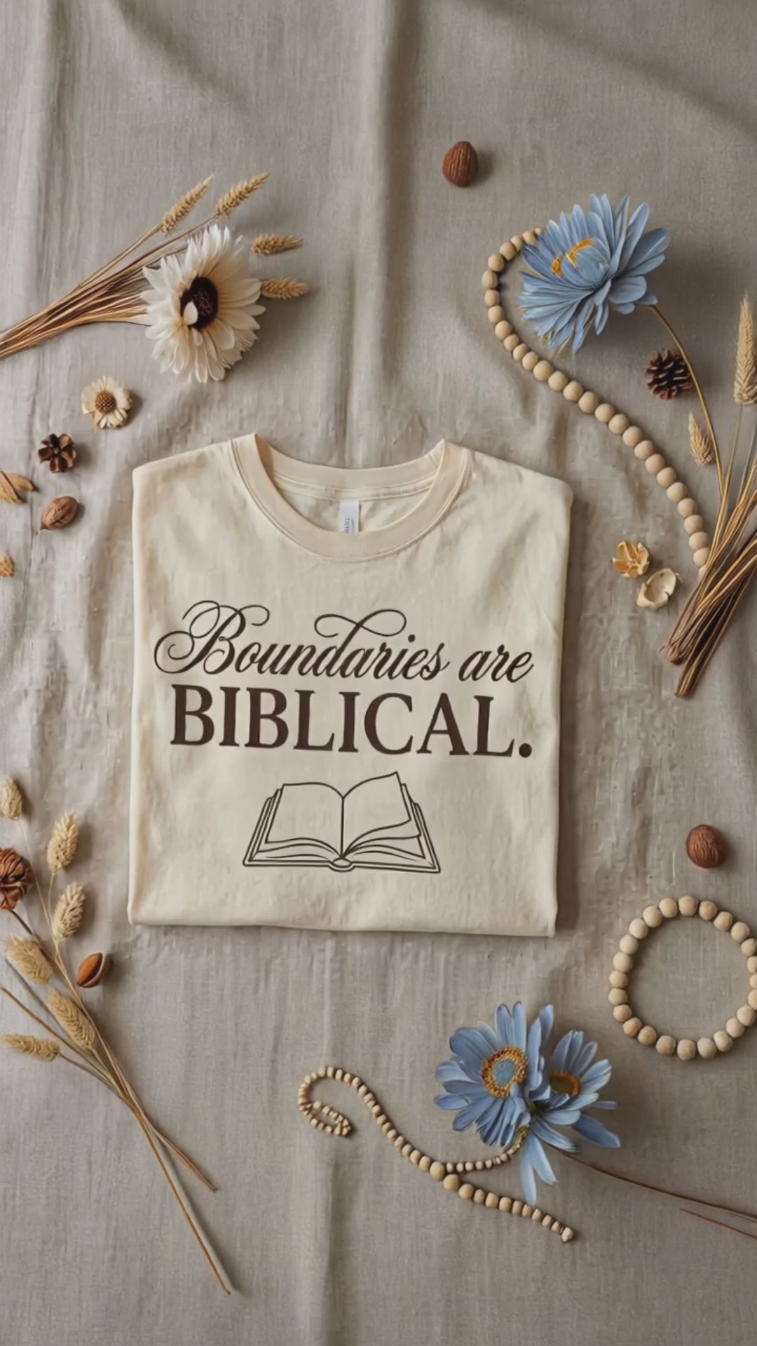 Boundaries Are Biblical. Minimalist Scripture T-Shirt – Open Bible Design