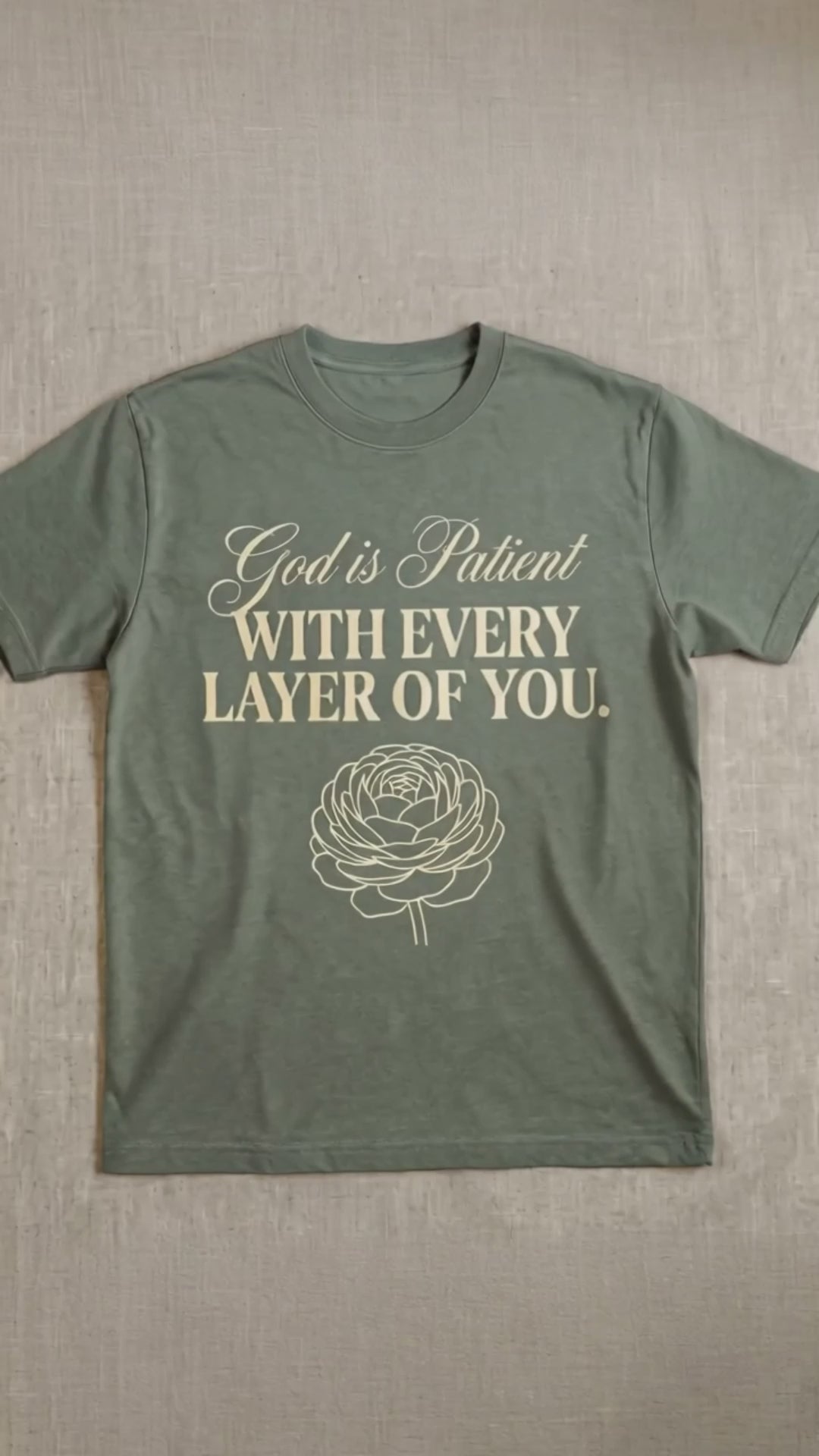 God Is Patient With Every Layer of You T‑Shirt – Grace & Growth Christian Tee