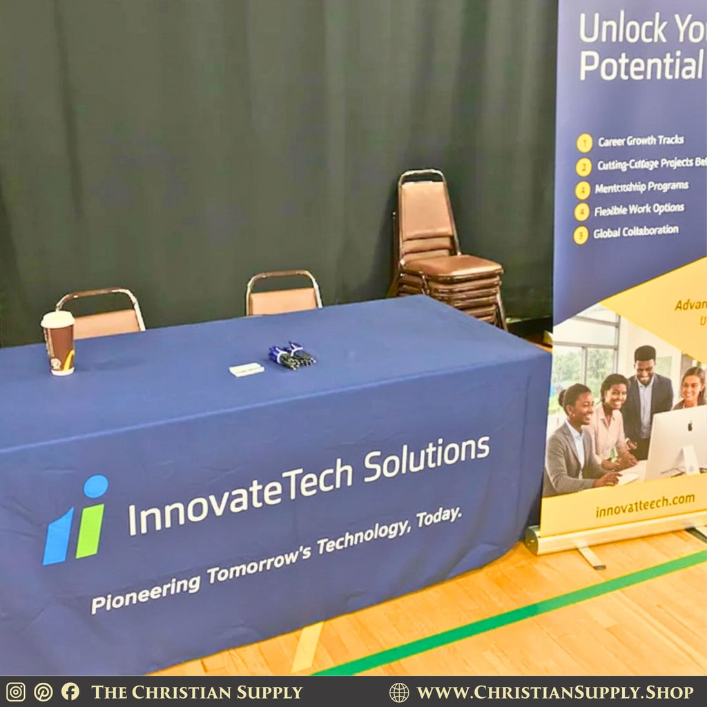 Custom Event Tablecloths and Table Runners for Church Gatherings and Celebrations