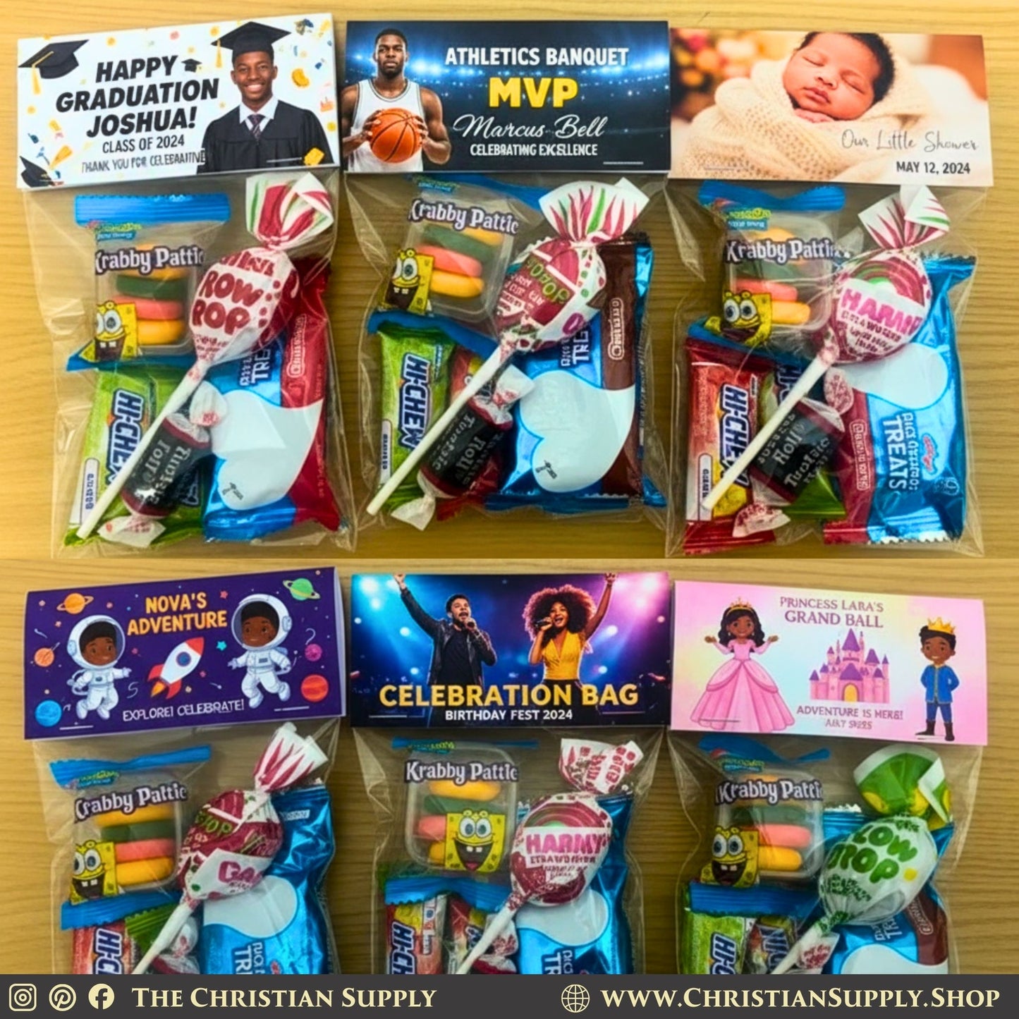 Treat & Party Favor Bags – Bags + Toppers Only (Unfilled)