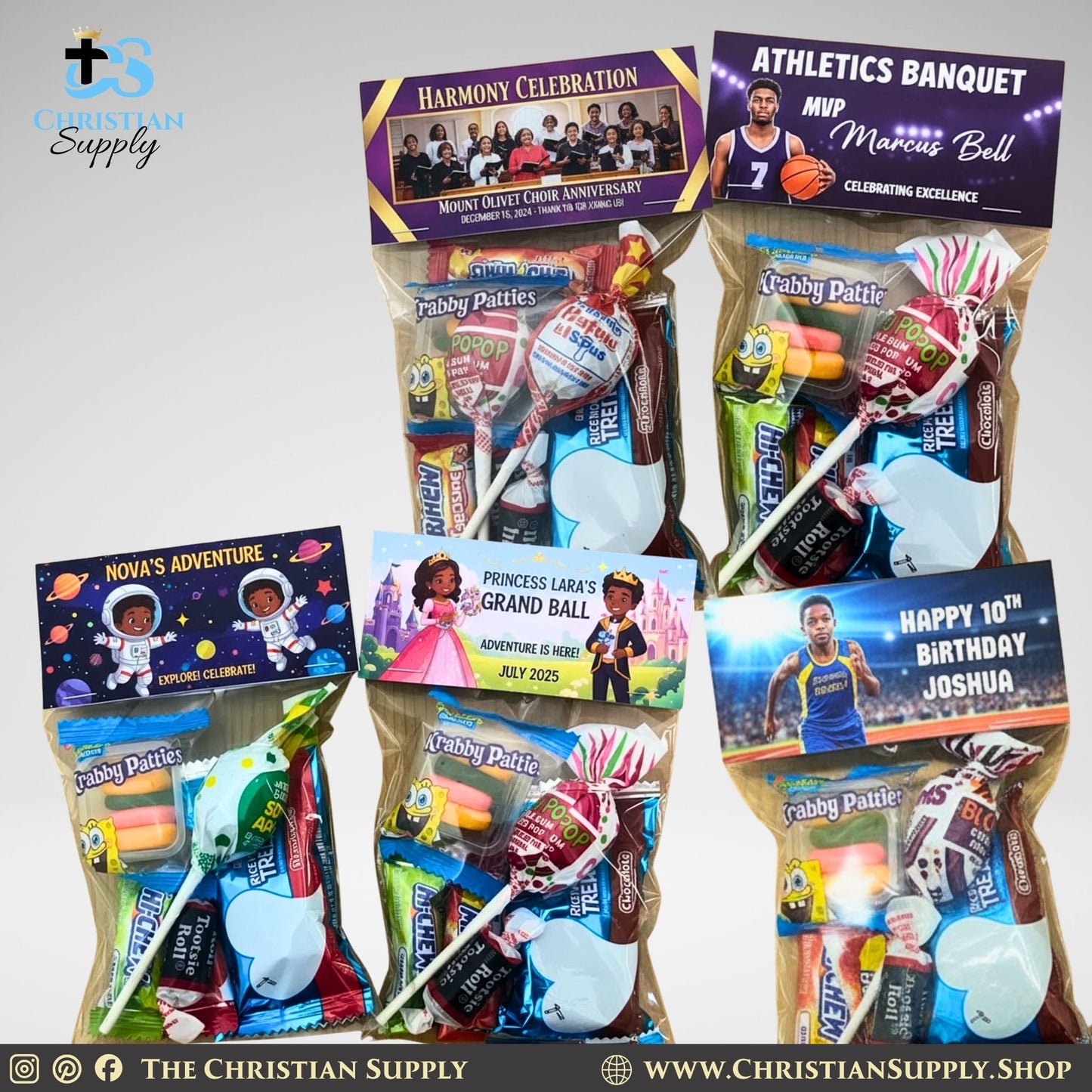 Treat & Party Favor Bags – Bags + Toppers Only (Unfilled)