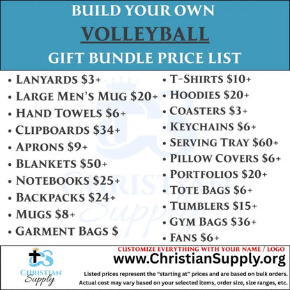 Volleyball Gift Bundle | Custom Apparel and Personalized Keepsakes for Players and Teams - Christian Supply