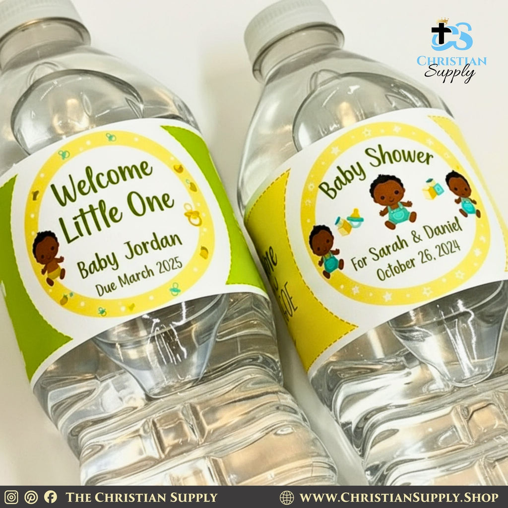 Custom Water Bottle Labels – Personalized Waterproof Event & Gift Stickers